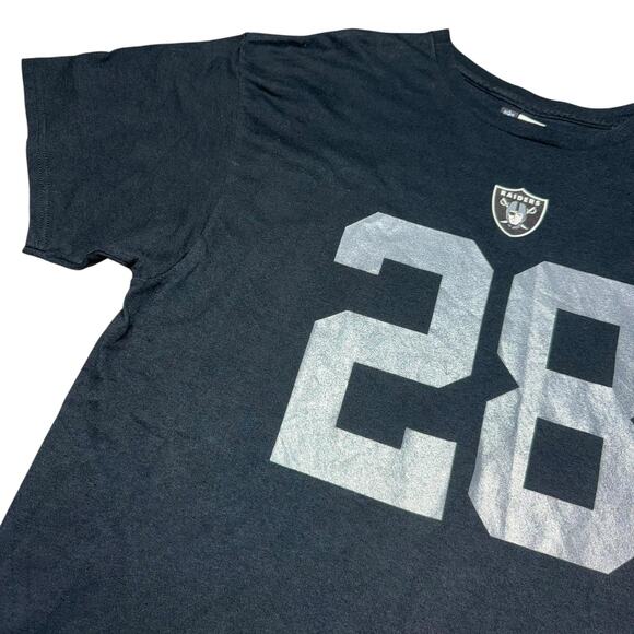 Las Vegas Raiders Shirt Mens XL NFL Football Josh Jacobs 28 Team Apparel Tee - Picture 4 of 11